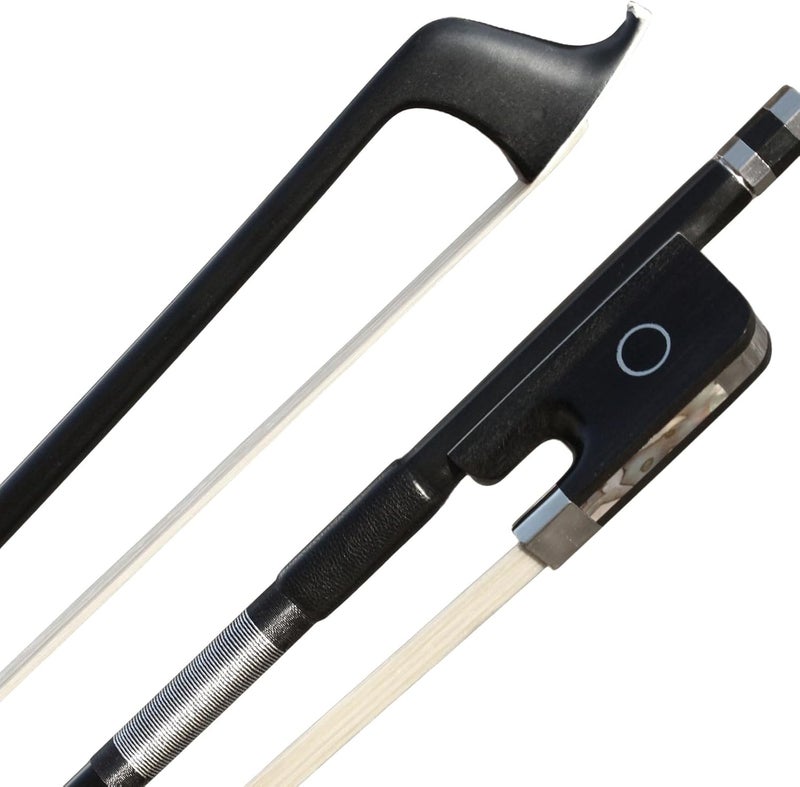 ARCRAW Store Carbon Fiber Cello Bow 4/4 Full Size Ebony Frog Natural Horsehair for Teacher Student Professional Carbon Bow - Image 2